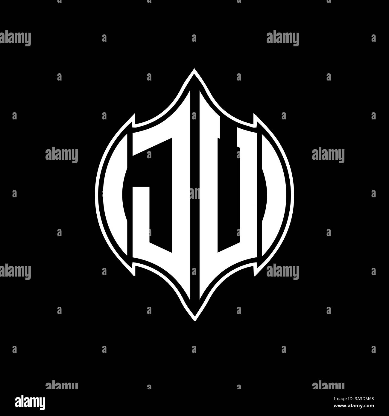 JU Unique modern flat abstract geometric initials vector letter logo design. JU monogram logo. Stock Vector