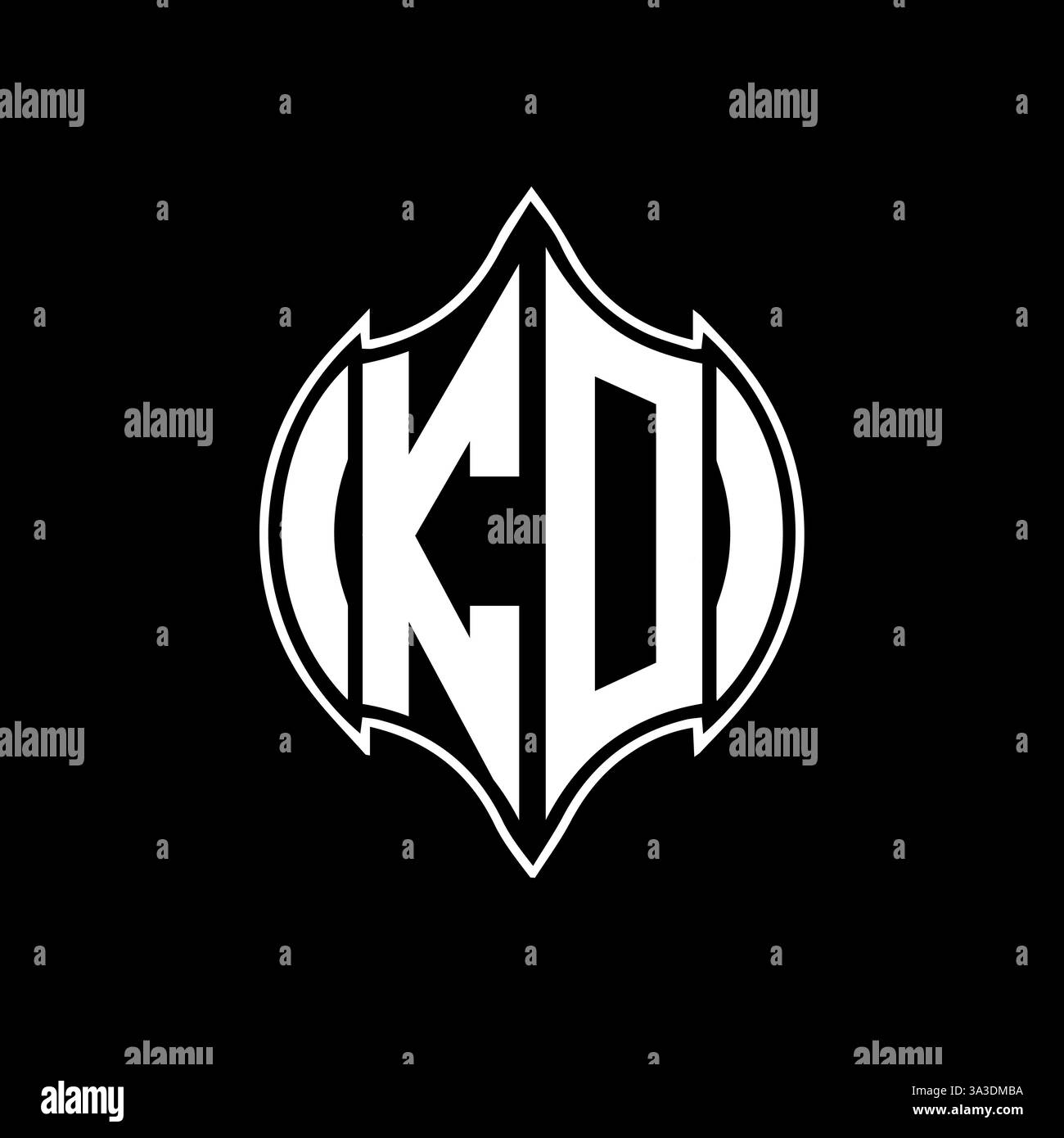 KO Unique modern flat abstract geometric initials vector letter logo design. KO monogram logo. Stock Vector