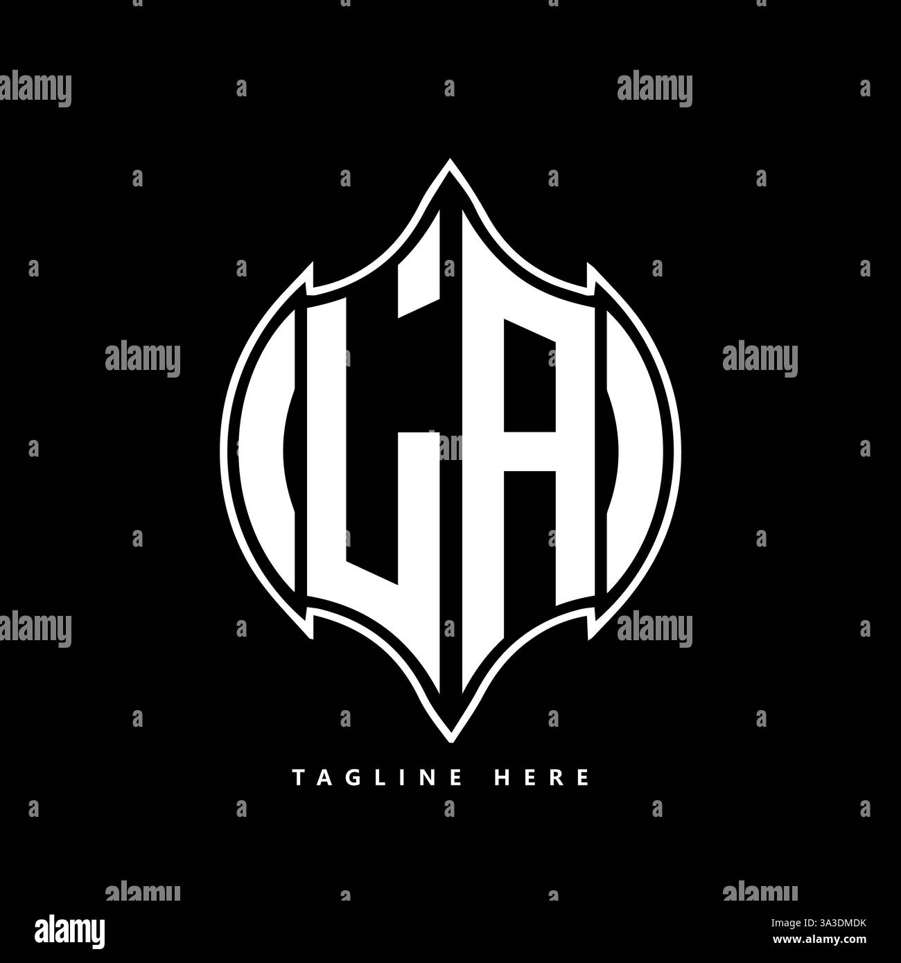 LA Unique modern flat abstract geometric initials vector letter logo design. LA monogram logo. Stock Vector