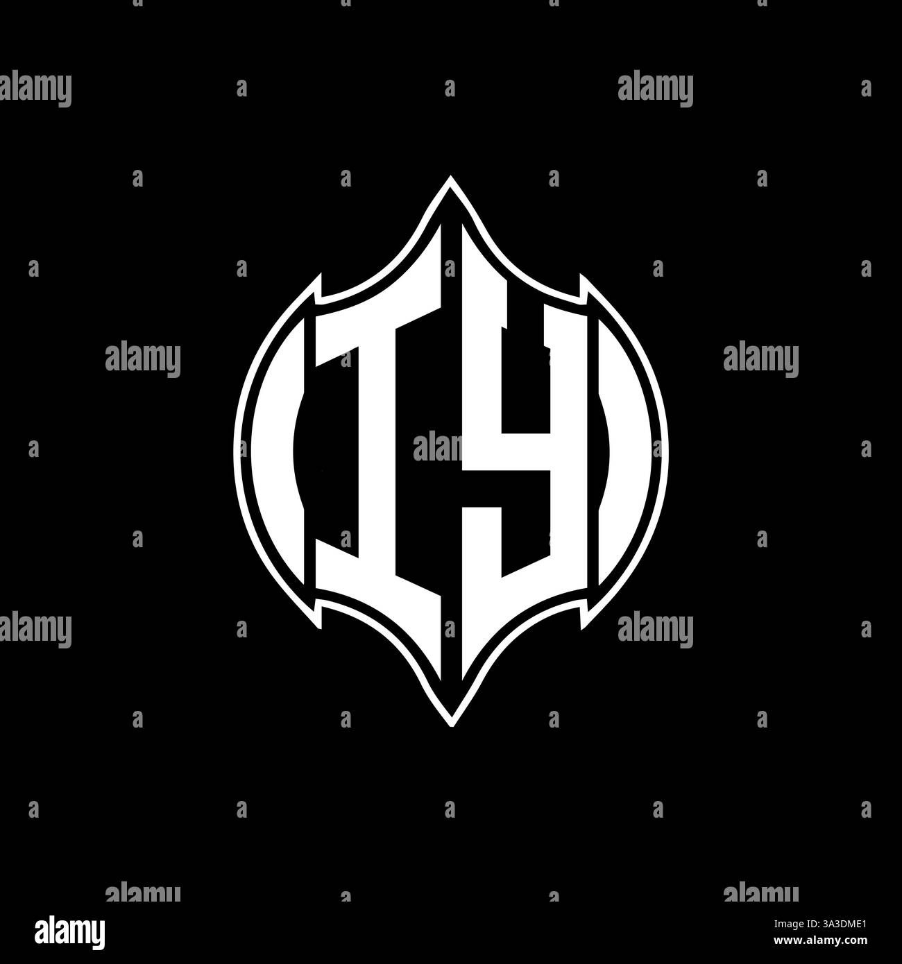 IY Unique modern flat abstract geometric initials vector letter logo design. IY monogram logo. Stock Vector