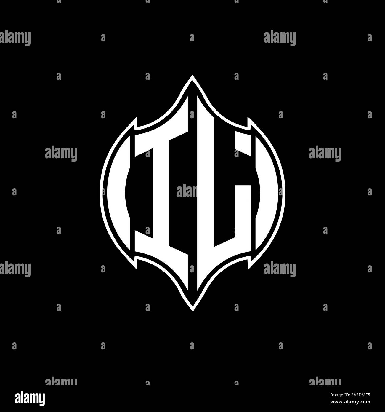 IL Unique modern flat abstract geometric initials vector letter logo design. IL monogram logo. Stock Vector