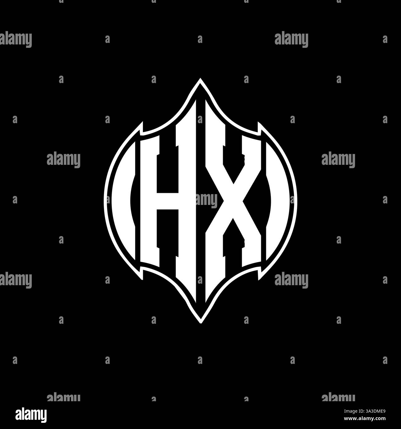 HX Unique modern flat abstract geometric initials vector letter logo design. HX monogram logo. Stock Vector