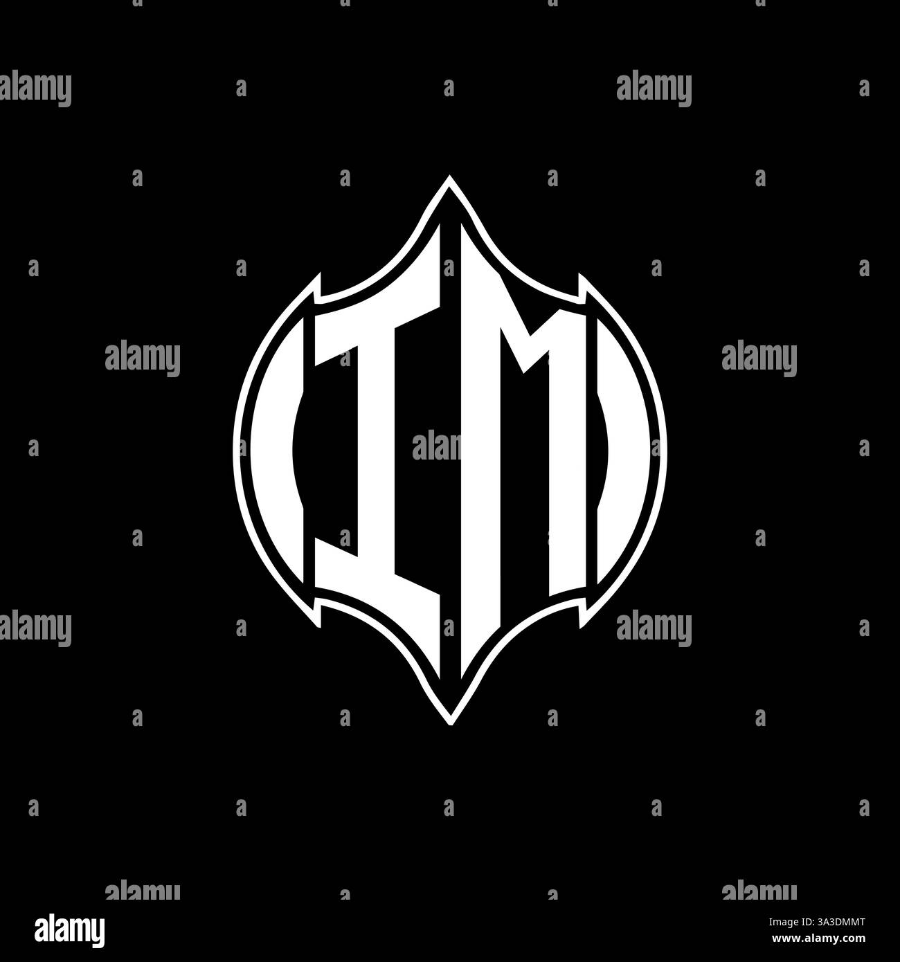 IM Unique modern flat abstract geometric initials vector letter logo design. IM monogram logo. Stock Vector