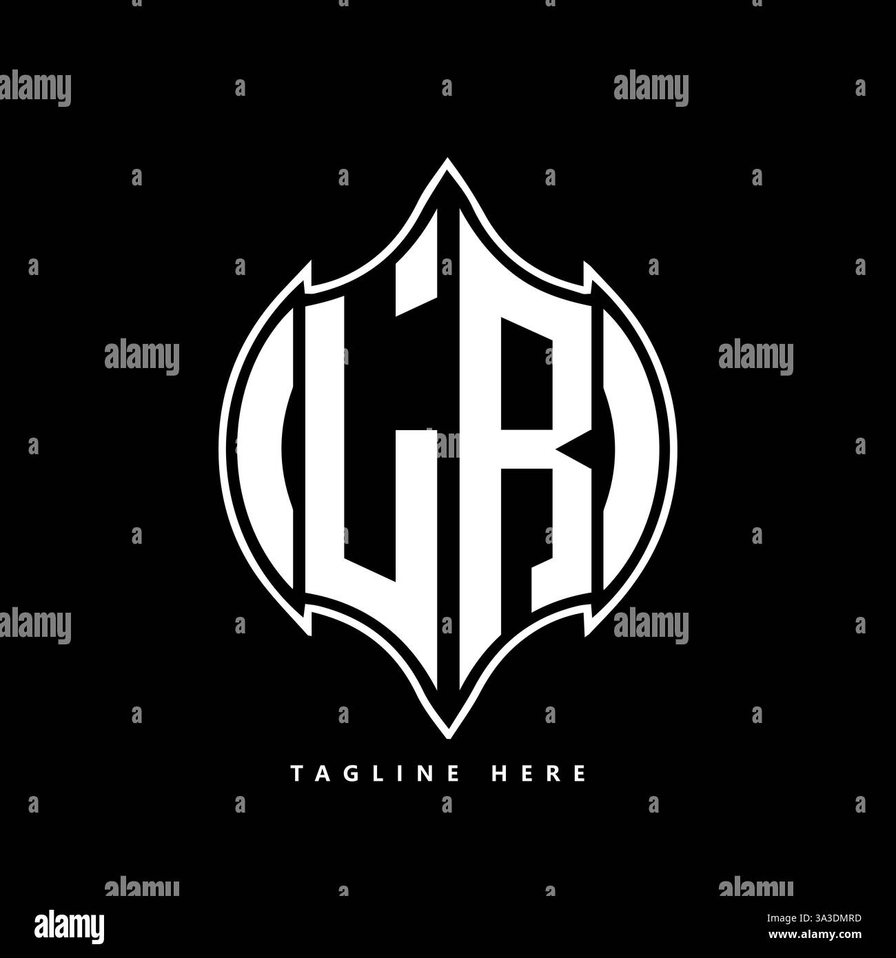 LR Unique modern flat abstract geometric initials vector letter logo design. LR monogram logo. Stock Vector