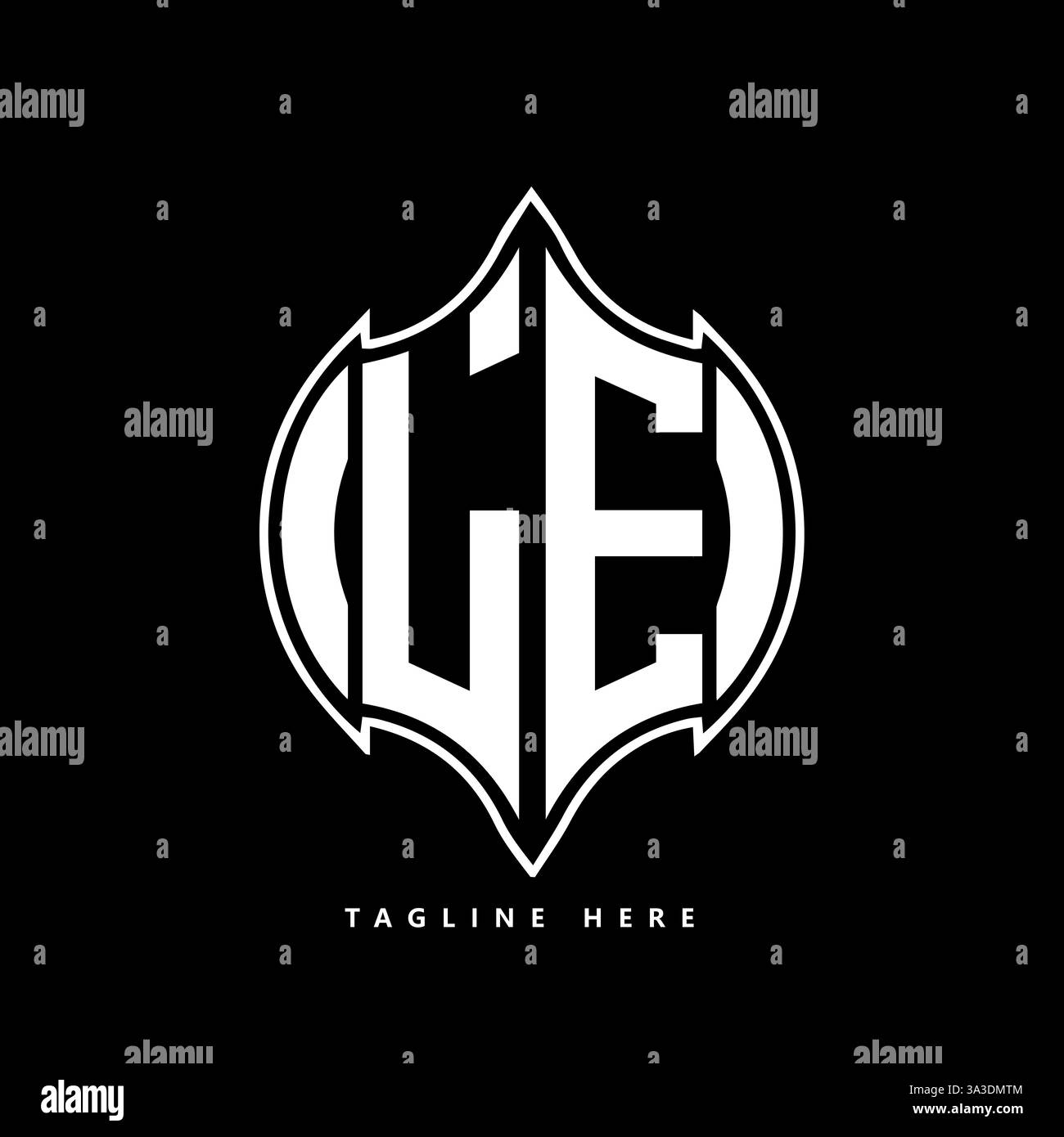 LE Unique modern flat abstract geometric initials vector letter logo design. LE monogram logo. Stock Vector