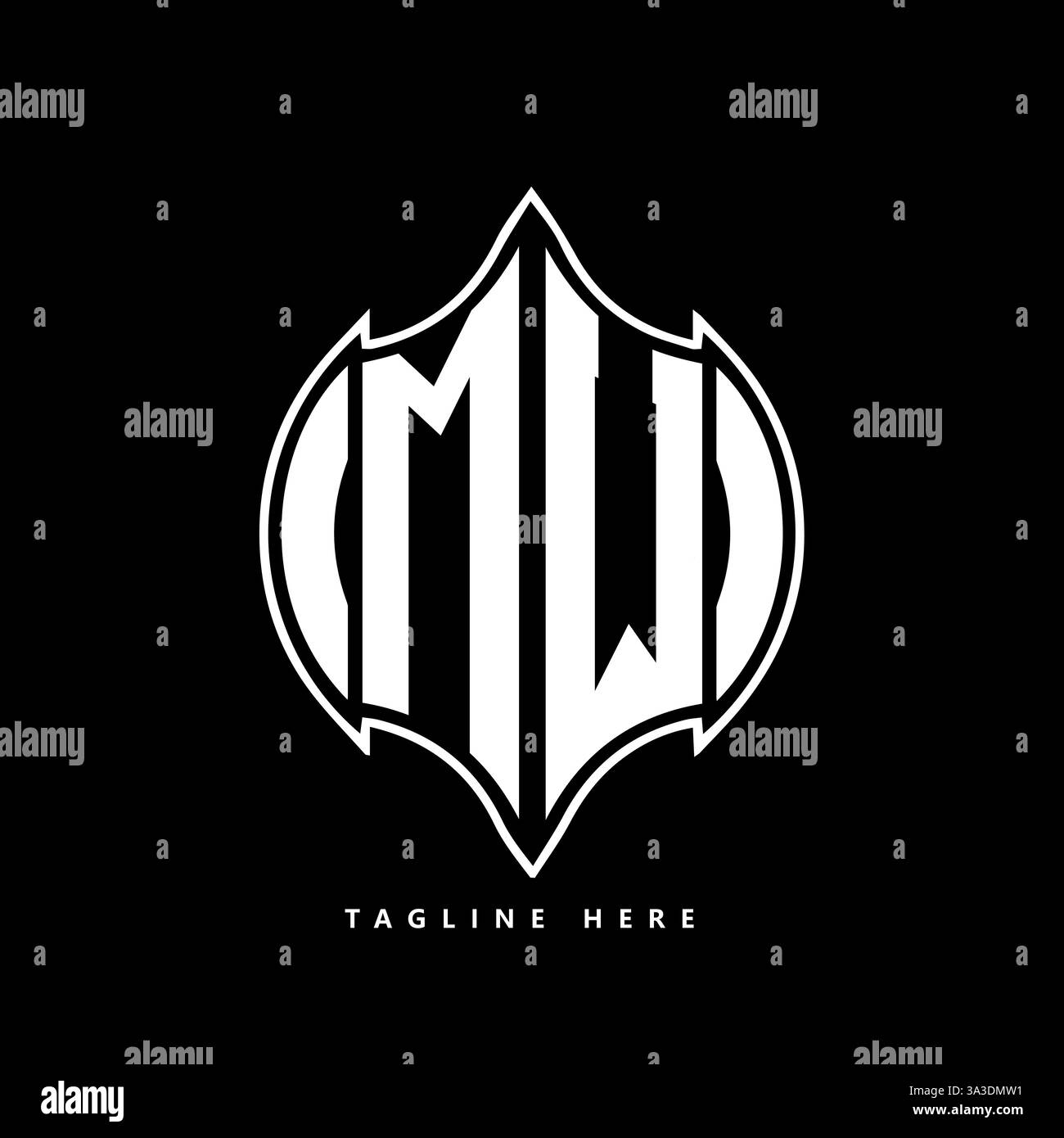 MW Unique modern flat abstract geometric initials vector letter logo design. MW monogram logo. Stock Vector
