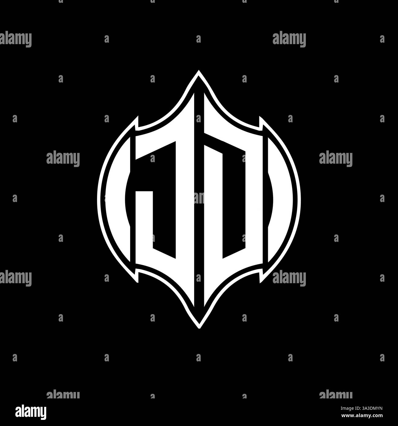 JD Unique modern flat abstract geometric initials vector letter logo design. JD monogram logo. Stock Vector