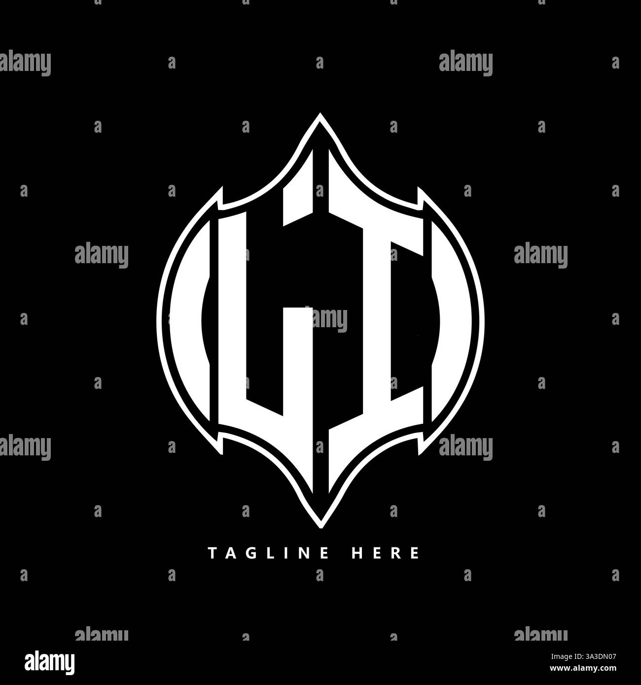 LI Unique modern flat abstract geometric initials vector letter logo design. LI monogram logo. Stock Vector