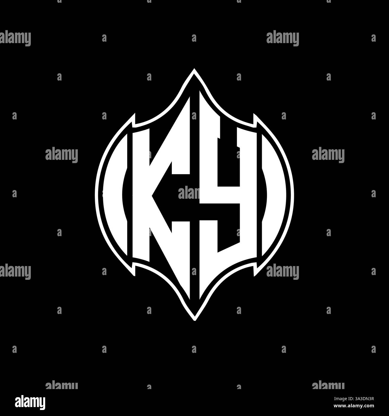 KY Unique modern flat abstract geometric initials vector letter logo design. KY monogram logo. Stock Vector