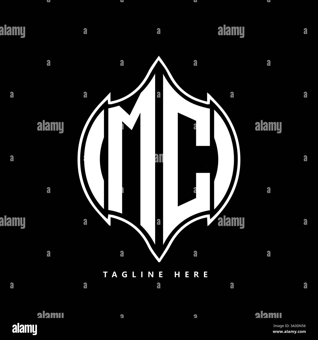 MC Unique modern flat abstract geometric initials vector letter logo design. MC monogram logo. Stock Vector