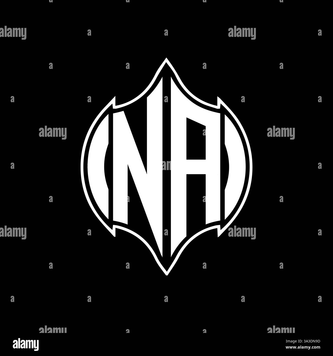 NA Unique modern flat abstract geometric initials vector letter logo design. NA monogram logo. Stock Vector
