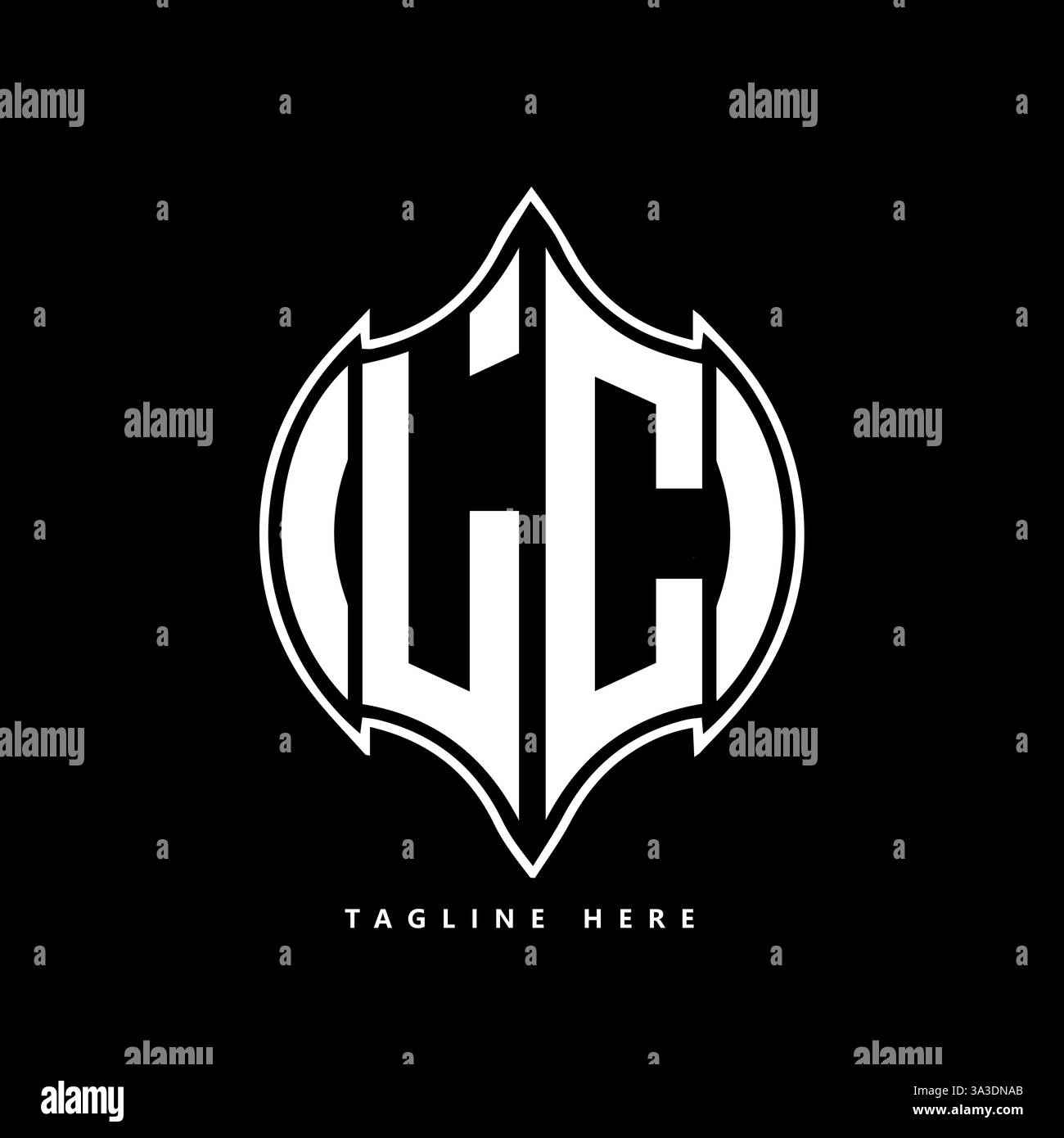 LC Unique modern flat abstract geometric initials vector letter logo design. LC monogram logo. Stock Vector