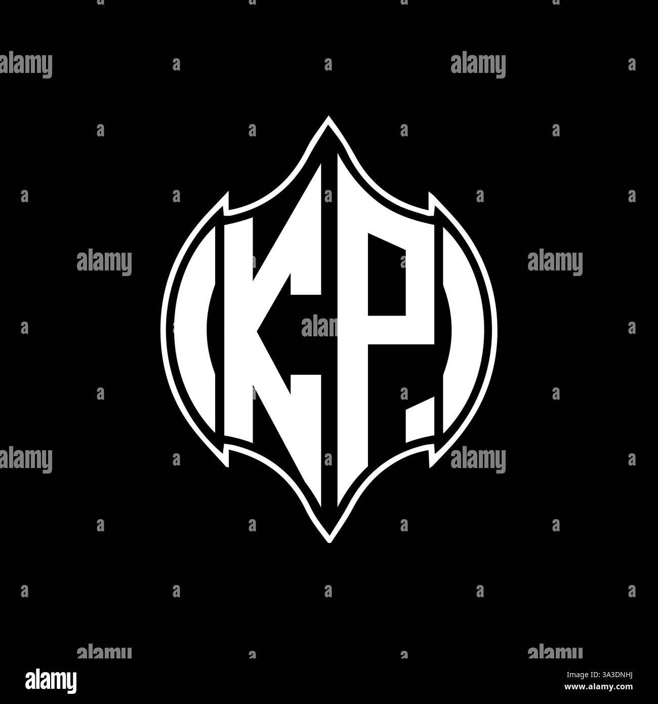 KP Unique modern flat abstract geometric initials vector letter logo design.KP monogram logo. Stock Vector
