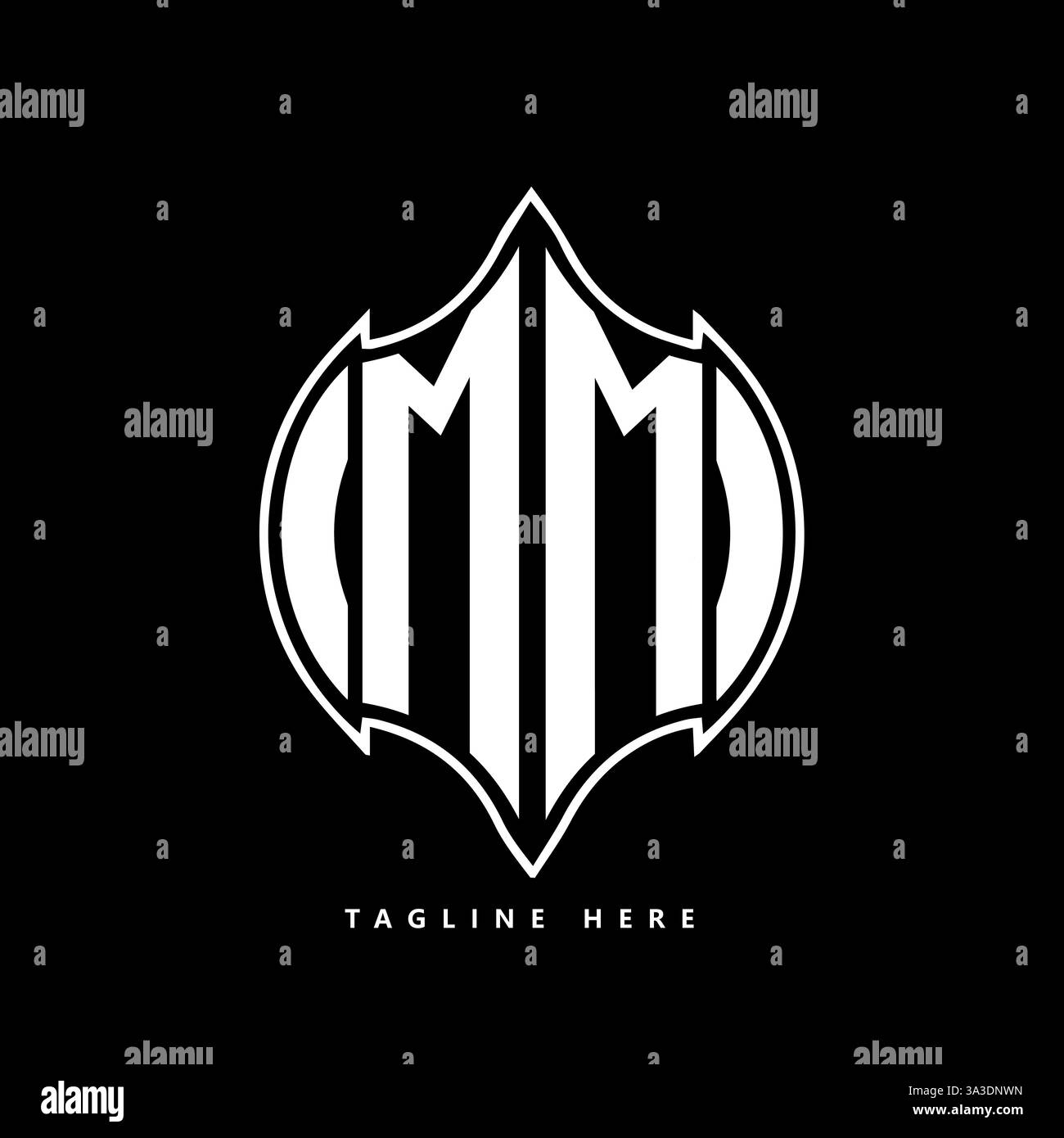 MM Unique modern flat abstract geometric initials vector letter logo design. MM monogram logo. Stock Vector