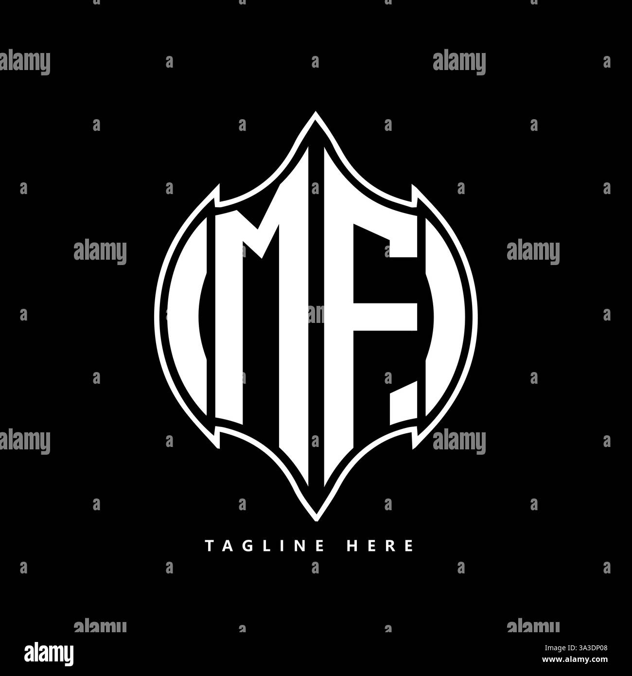 MF Unique modern flat abstract geometric initials vector letter logo design. MF monogram logo. Stock Vector
