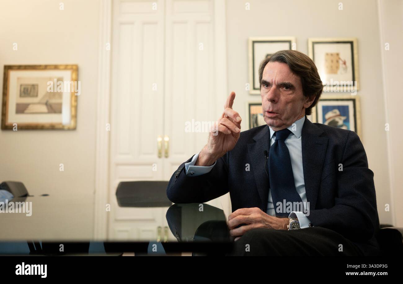 Madrid, March 5, 2025. Interview with José María Aznar. Photo: Ignacio ...