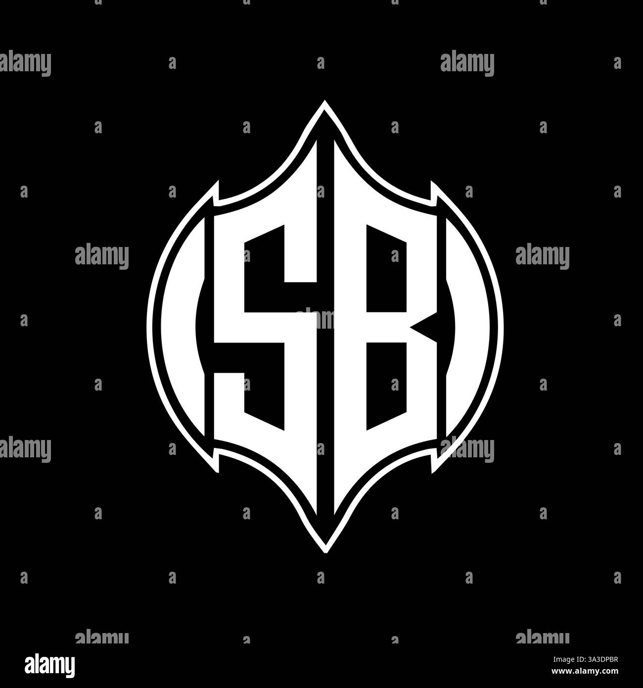 SB Unique modern flat abstract geometric initials vector letter logo design. SB monogram logo. Stock Vector