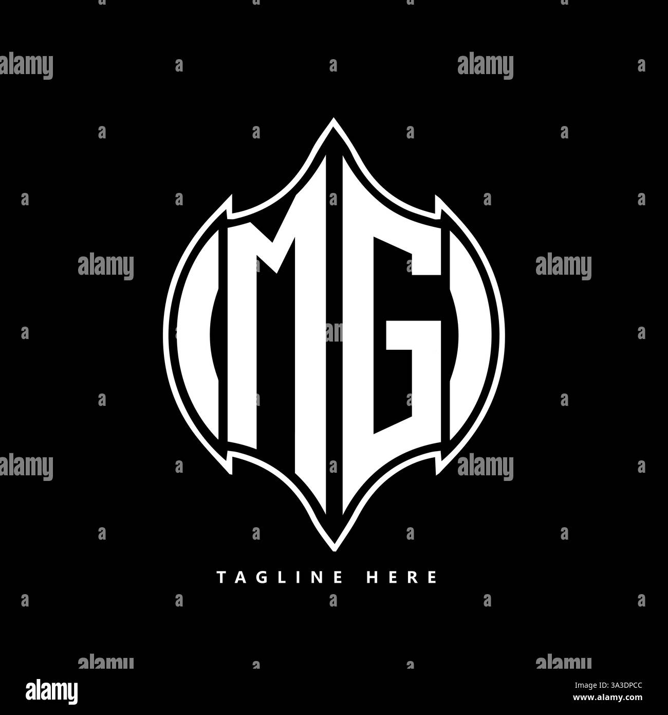 MG Unique modern flat abstract geometric initials vector letter logo design. MG monogram logo. Stock Vector