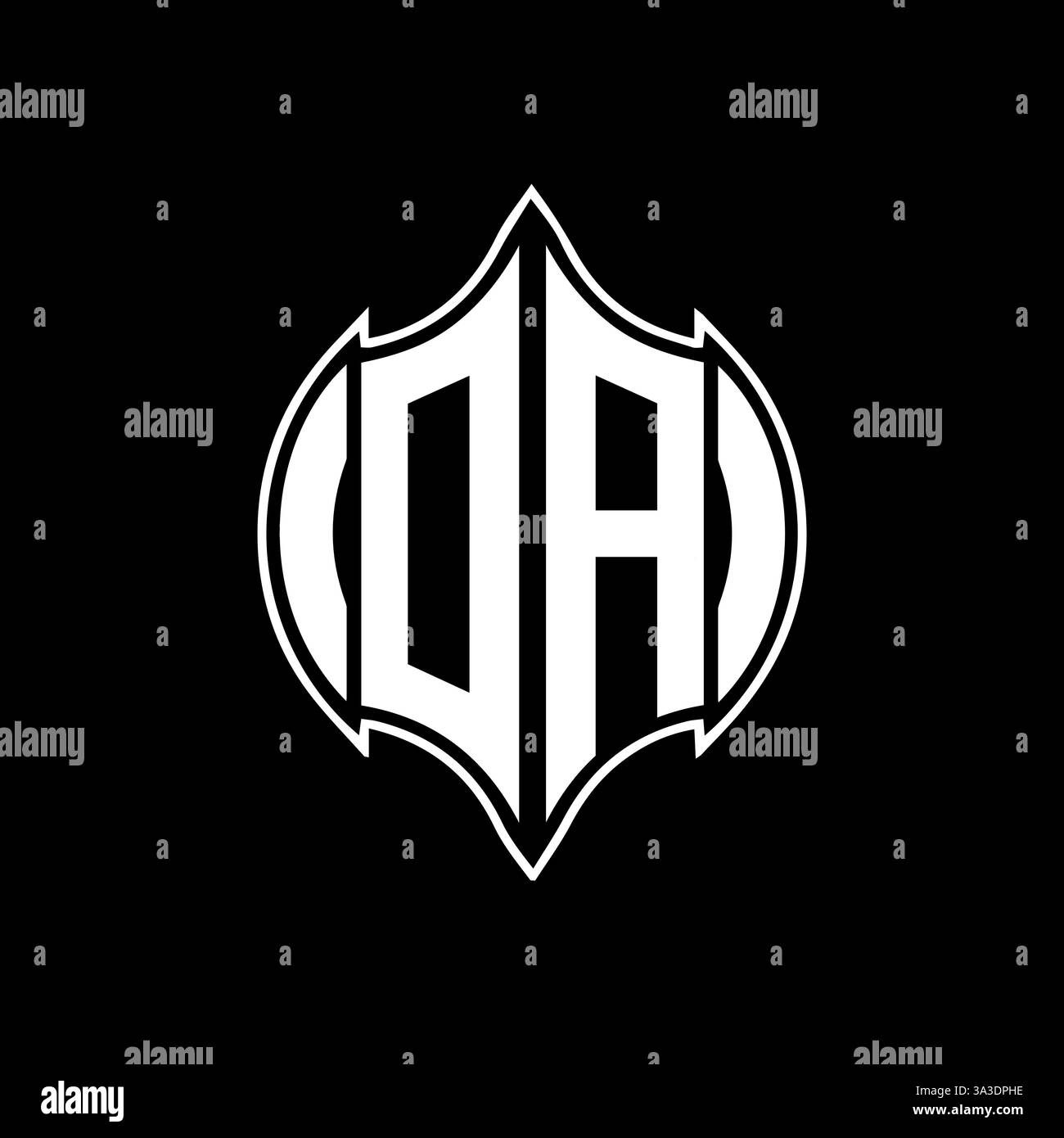 OA Unique modern flat abstract geometric initials vector letter logo design. OA monogram logo. Stock Vector