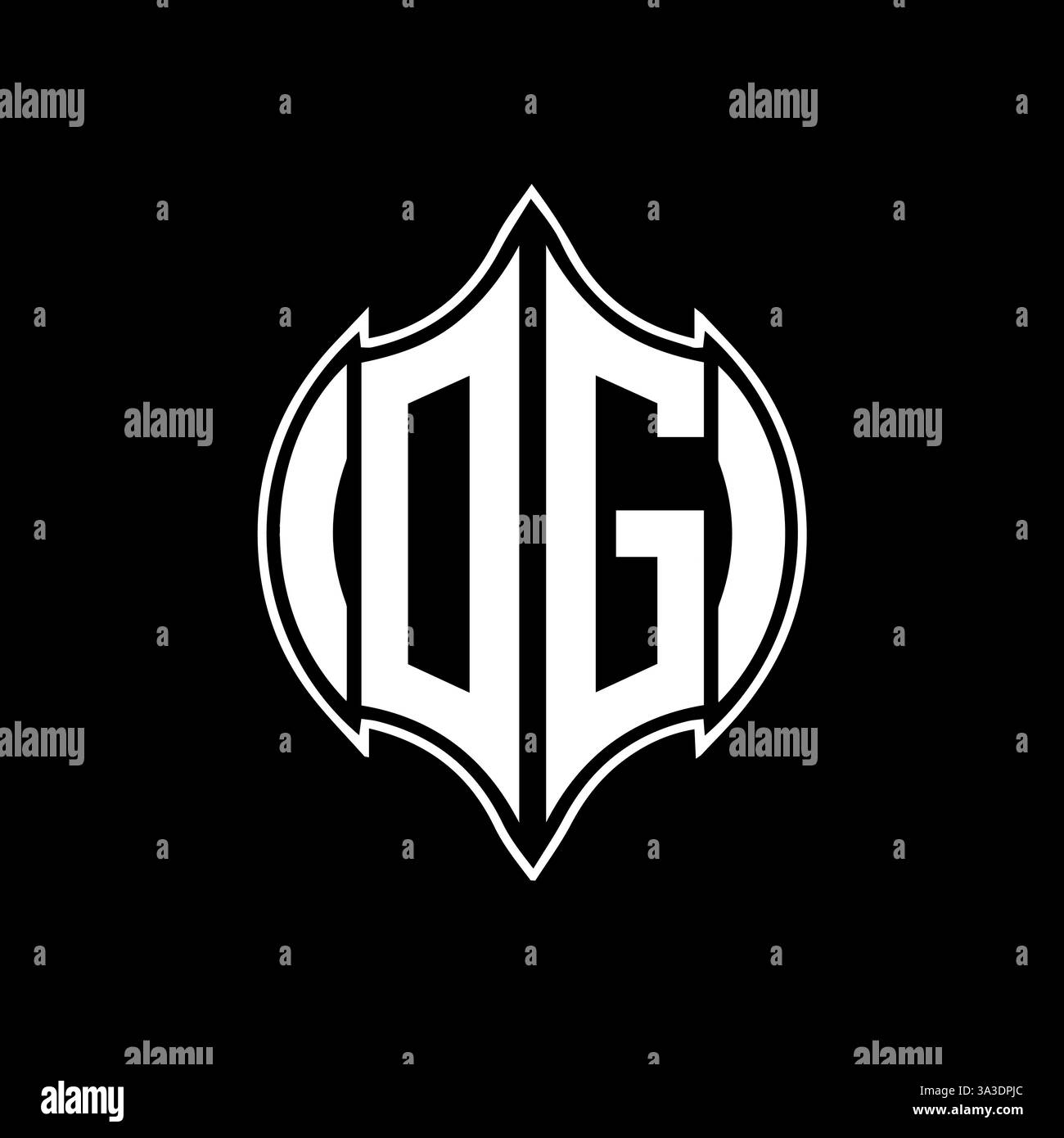 OG Unique modern flat abstract geometric initials vector letter logo design. OG monogram logo. Stock Vector