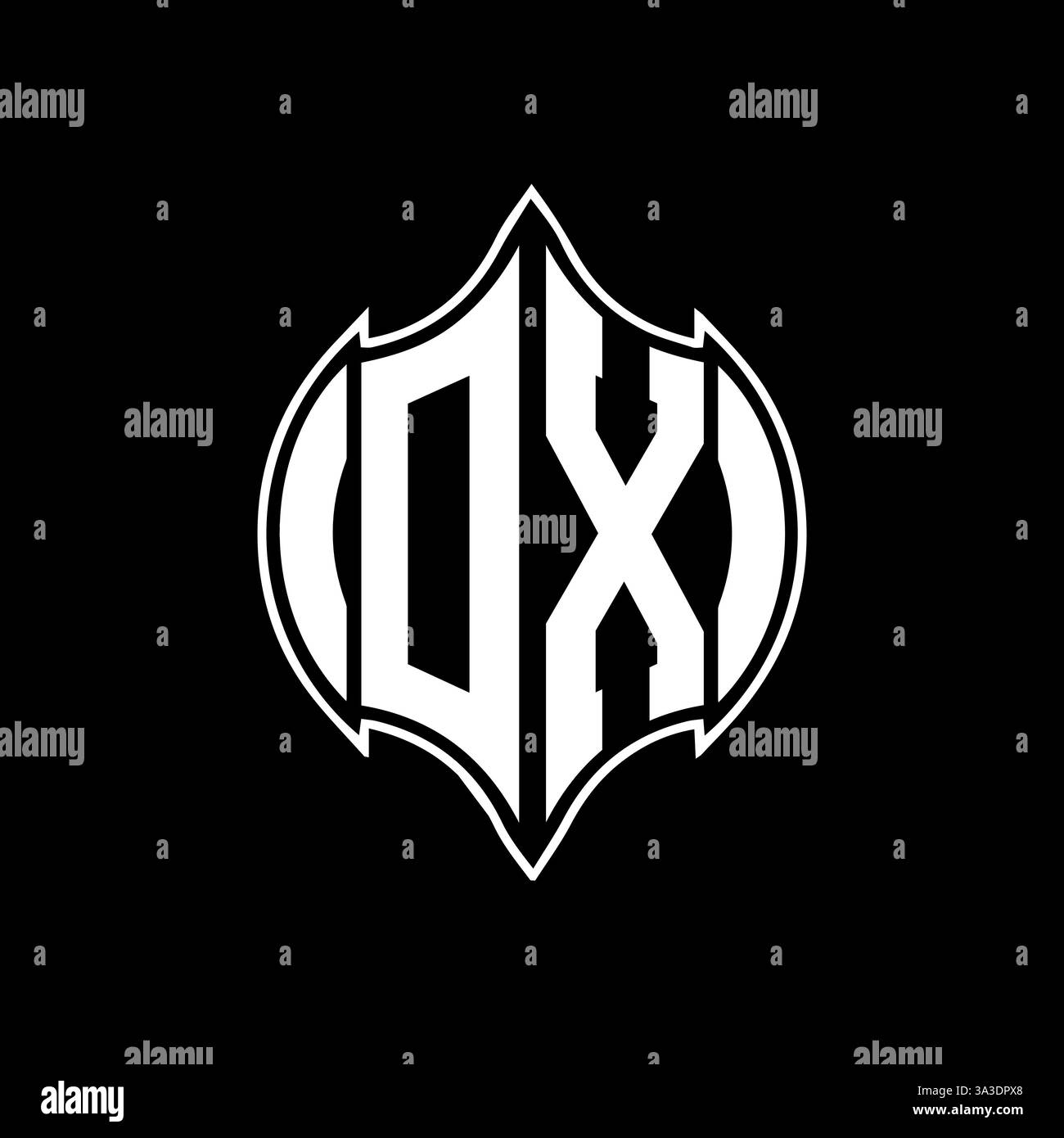 OX Unique modern flat abstract geometric initials vector letter logo design. OX monogram logo. Stock Vector