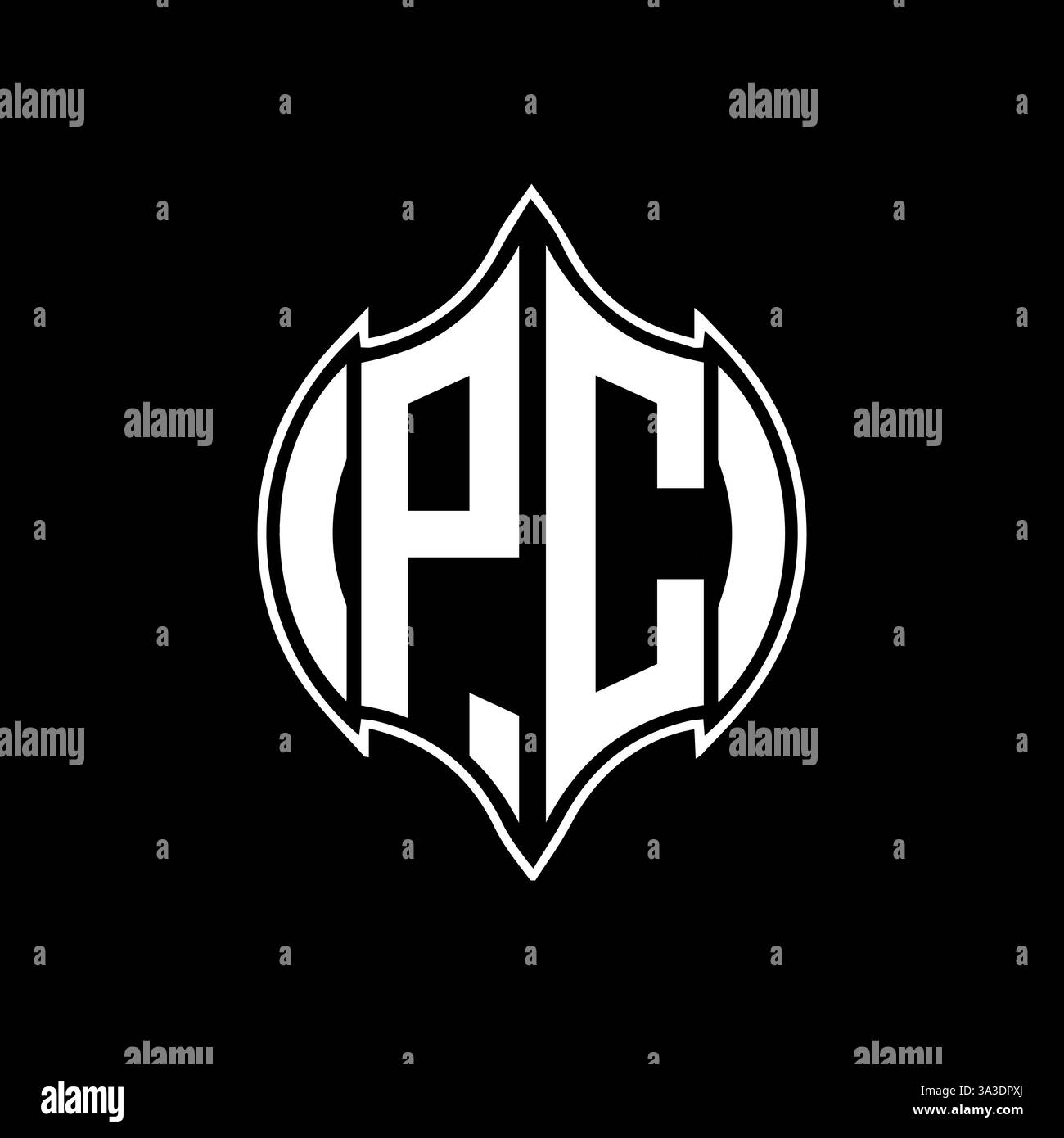 PC Unique modern flat abstract geometric initials vector letter logo design. PC monogram logo. Stock Vector