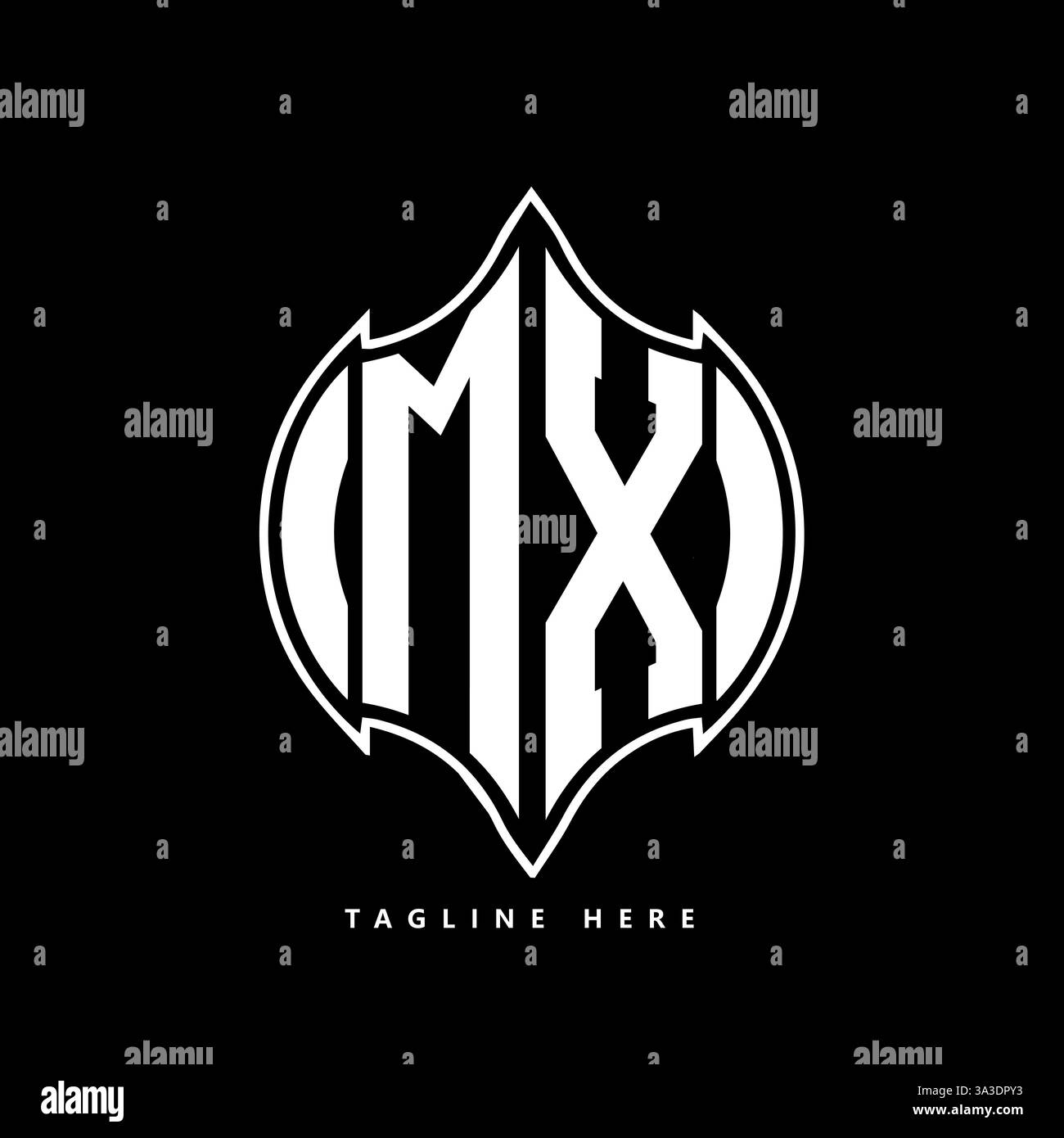 MX Unique modern flat abstract geometric initials vector letter logo design. MX monogram logo. Stock Vector