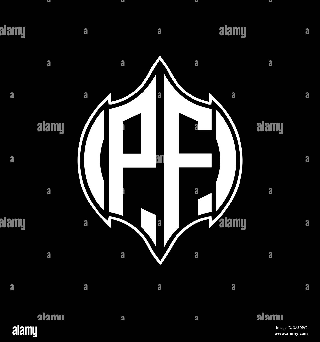 PF Unique modern flat abstract geometric initials vector letter logo design. PF monogram logo. Stock Vector