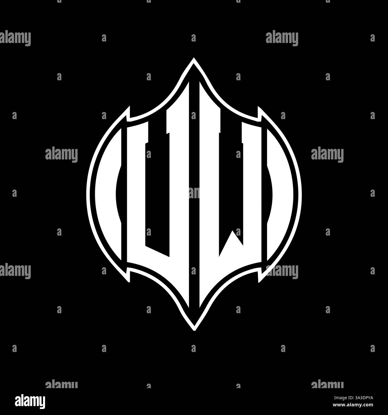 UW Unique modern flat abstract geometric initials vector letter logo design. UW monogram logo. Stock Vector