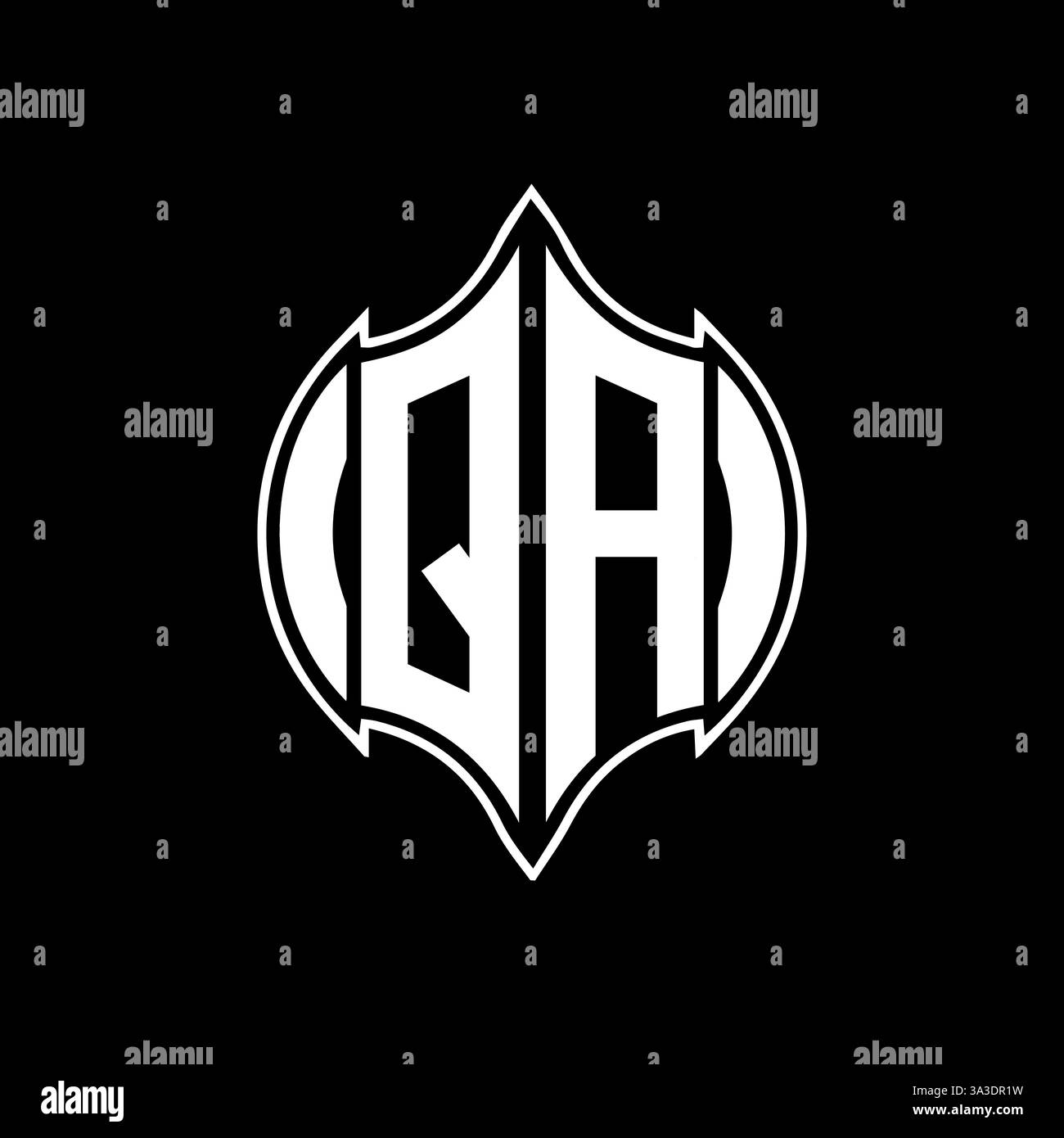 QA Unique modern flat abstract geometric initials vector letter logo design. QA monogram logo. Stock Vector