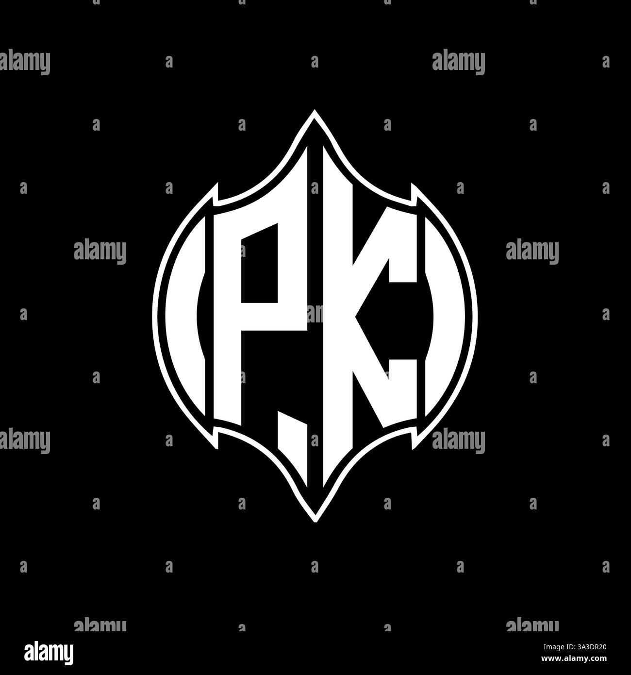 PK Unique modern flat abstract geometric initials vector letter logo design. PK monogram logo. Stock Vector