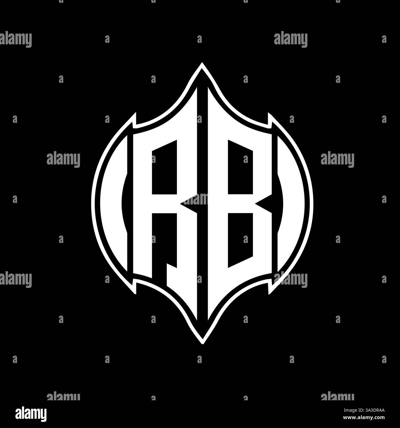 RB Unique modern flat abstract geometric initials vector letter logo design. RB monogram logo. Stock Vector