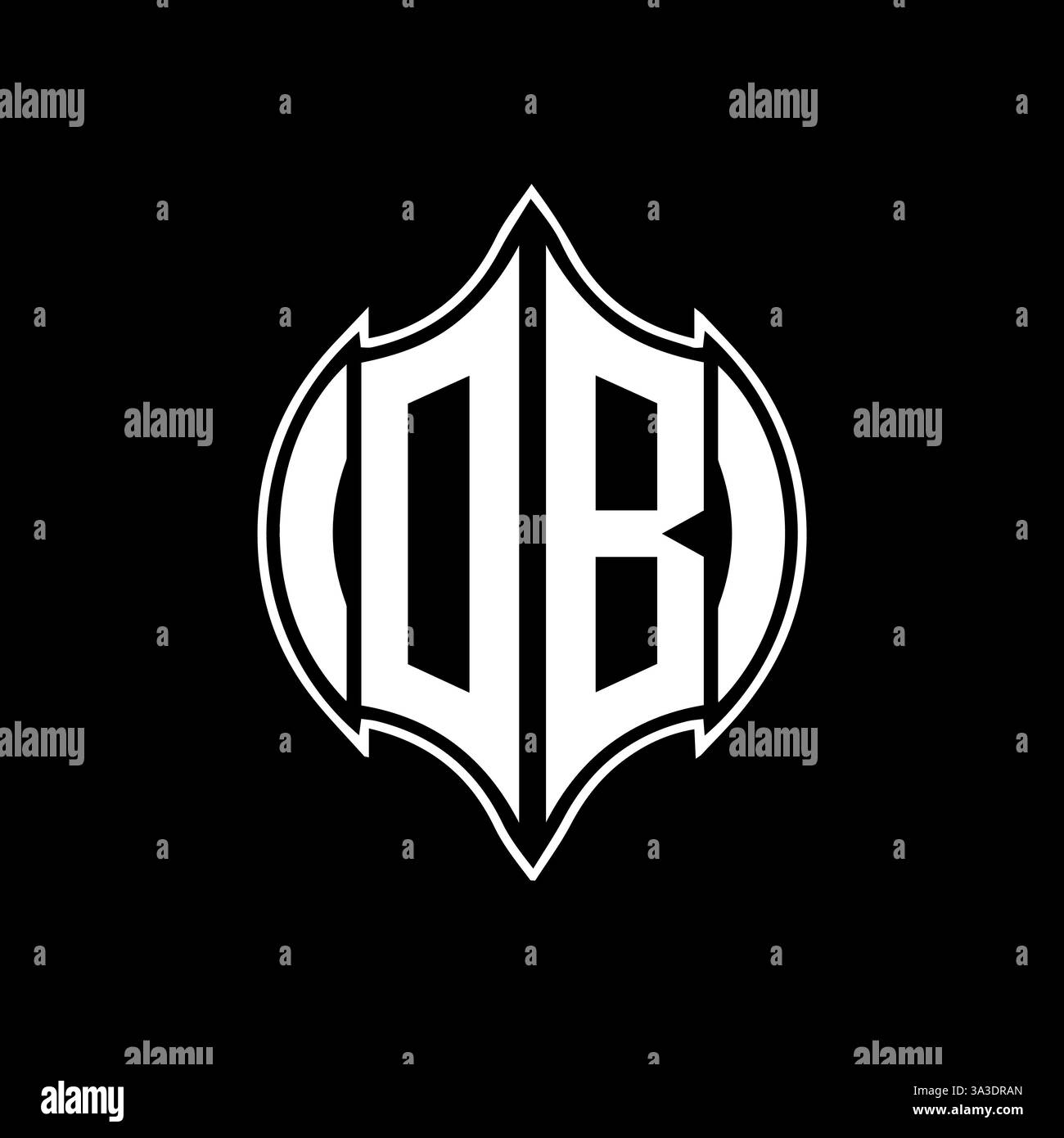 OB Unique modern flat abstract geometric initials vector letter logo design. OB monogram logo. Stock Vector
