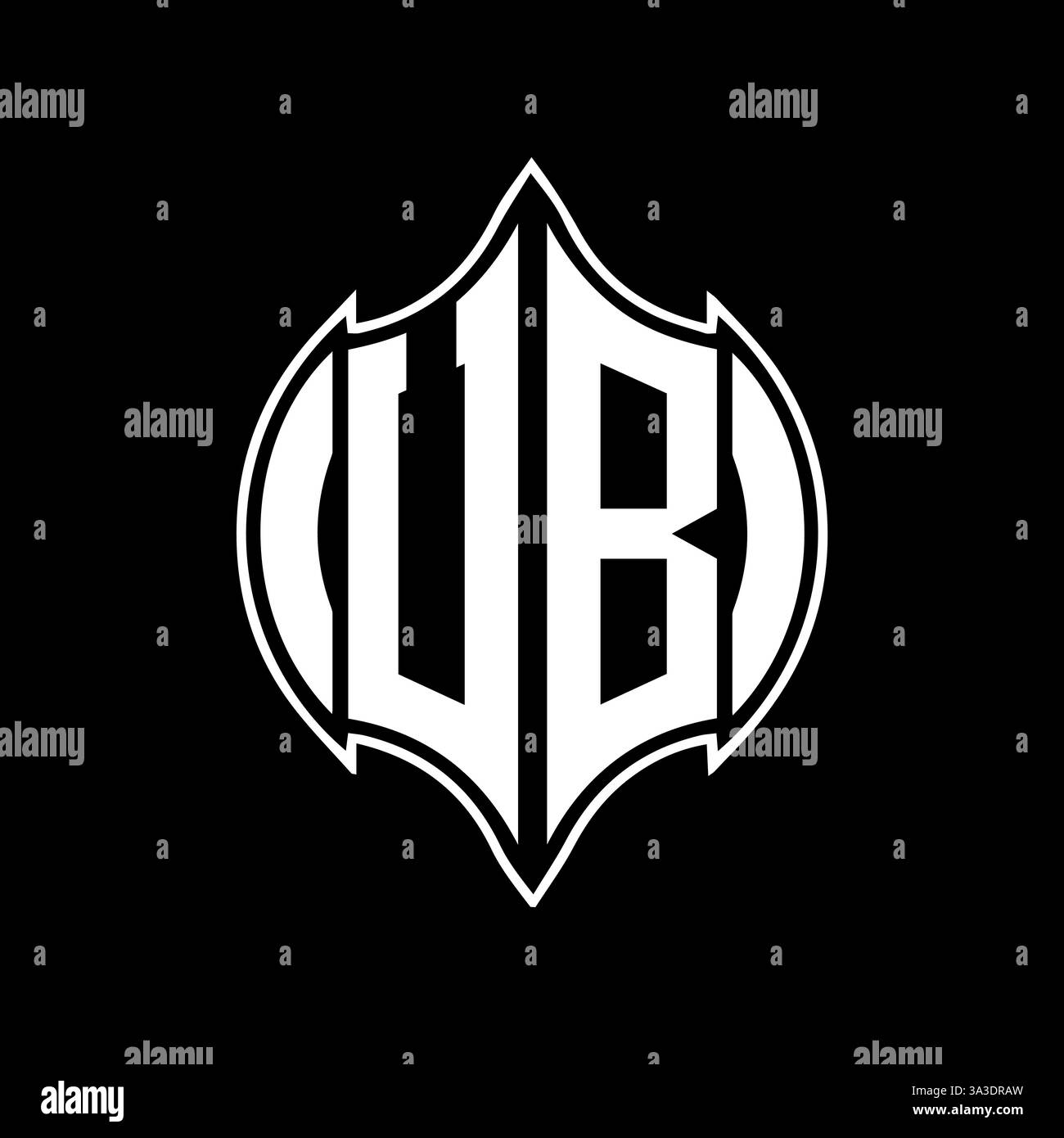 UB Unique modern flat abstract geometric initials vector letter logo design. UB monogram logo. Stock Vector