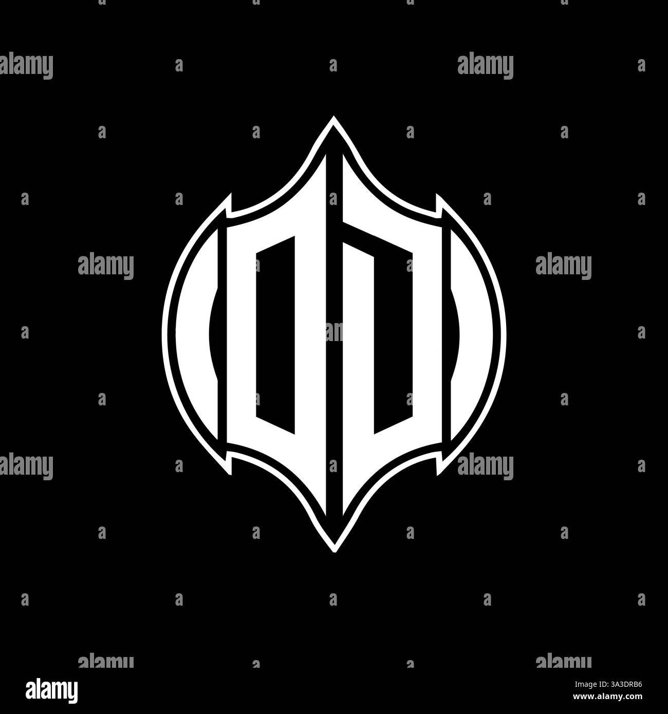 OD Unique modern flat abstract geometric initials vector letter logo design. OD monogram logo. Stock Vector
