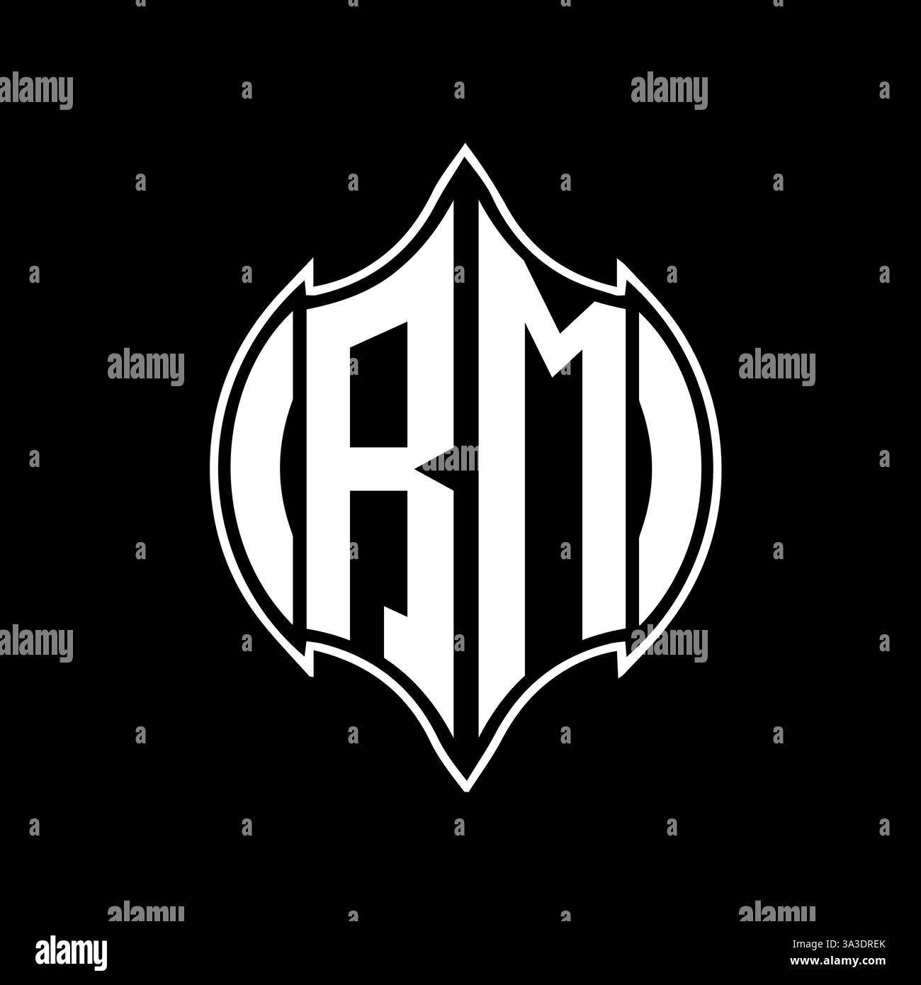 RM Unique modern flat abstract geometric initials vector letter logo design. RM monogram logo. Stock Vector