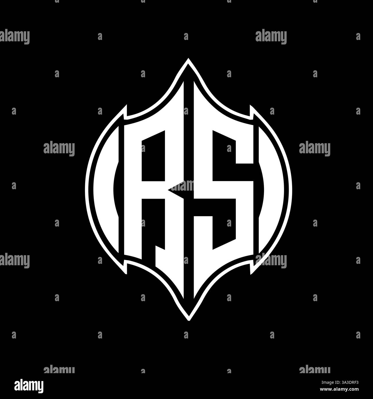 RS Unique modern flat abstract geometric initials vector letter logo design. RS monogram logo. Stock Vector