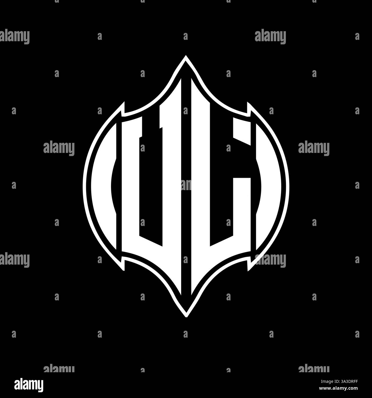 UL Unique modern flat abstract geometric initials vector letter logo design. UL monogram logo. Stock Vector
