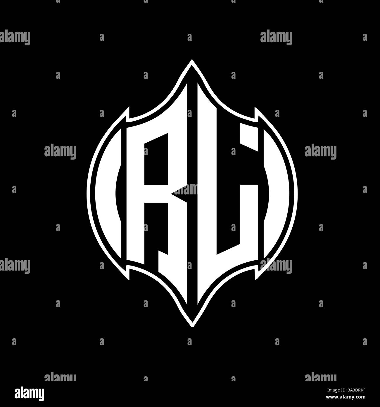 RL Unique modern flat abstract geometric initials vector letter logo design. RL monogram logo. Stock Vector
