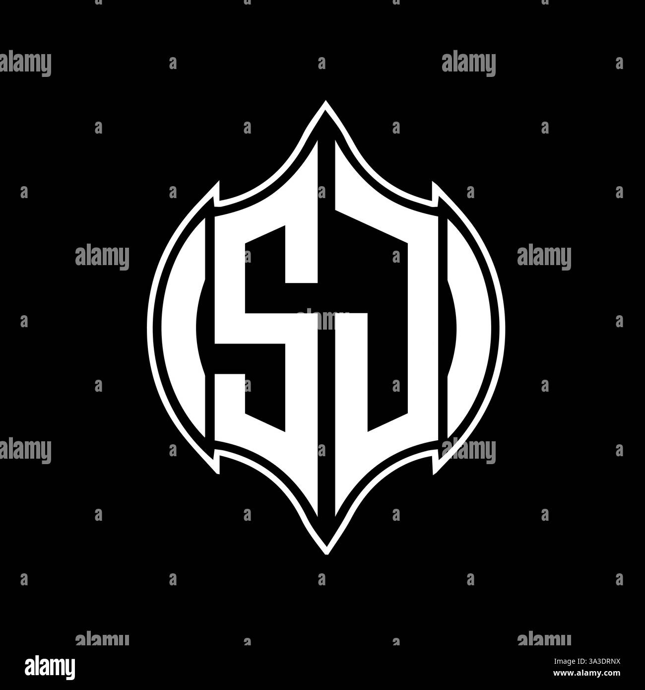SJ Unique modern flat abstract geometric initials vector letter logo design.SJ monogram logo. Stock Vector