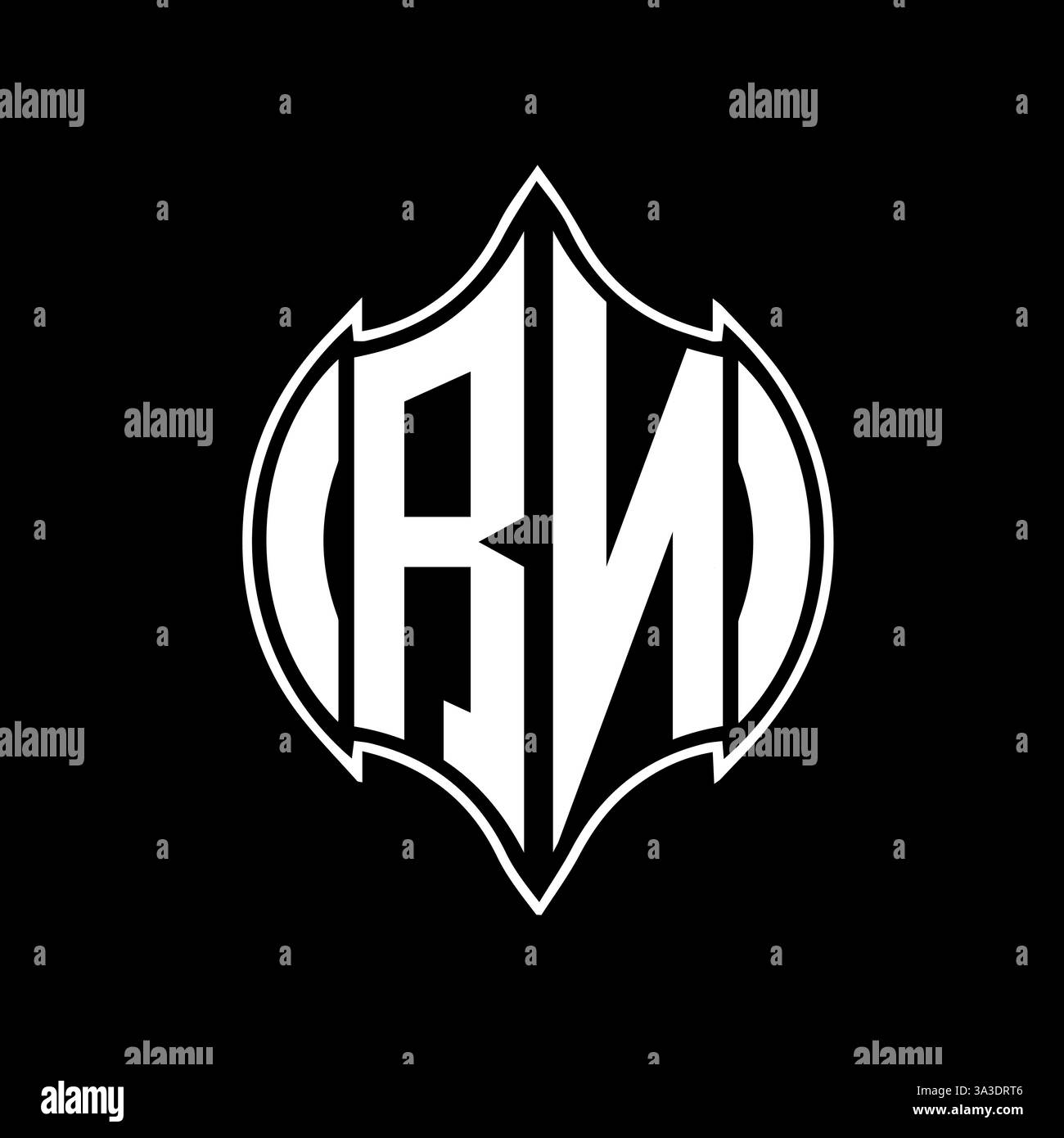 RN Unique modern flat abstract geometric initials vector letter logo design.RN monogram logo. Stock Vector