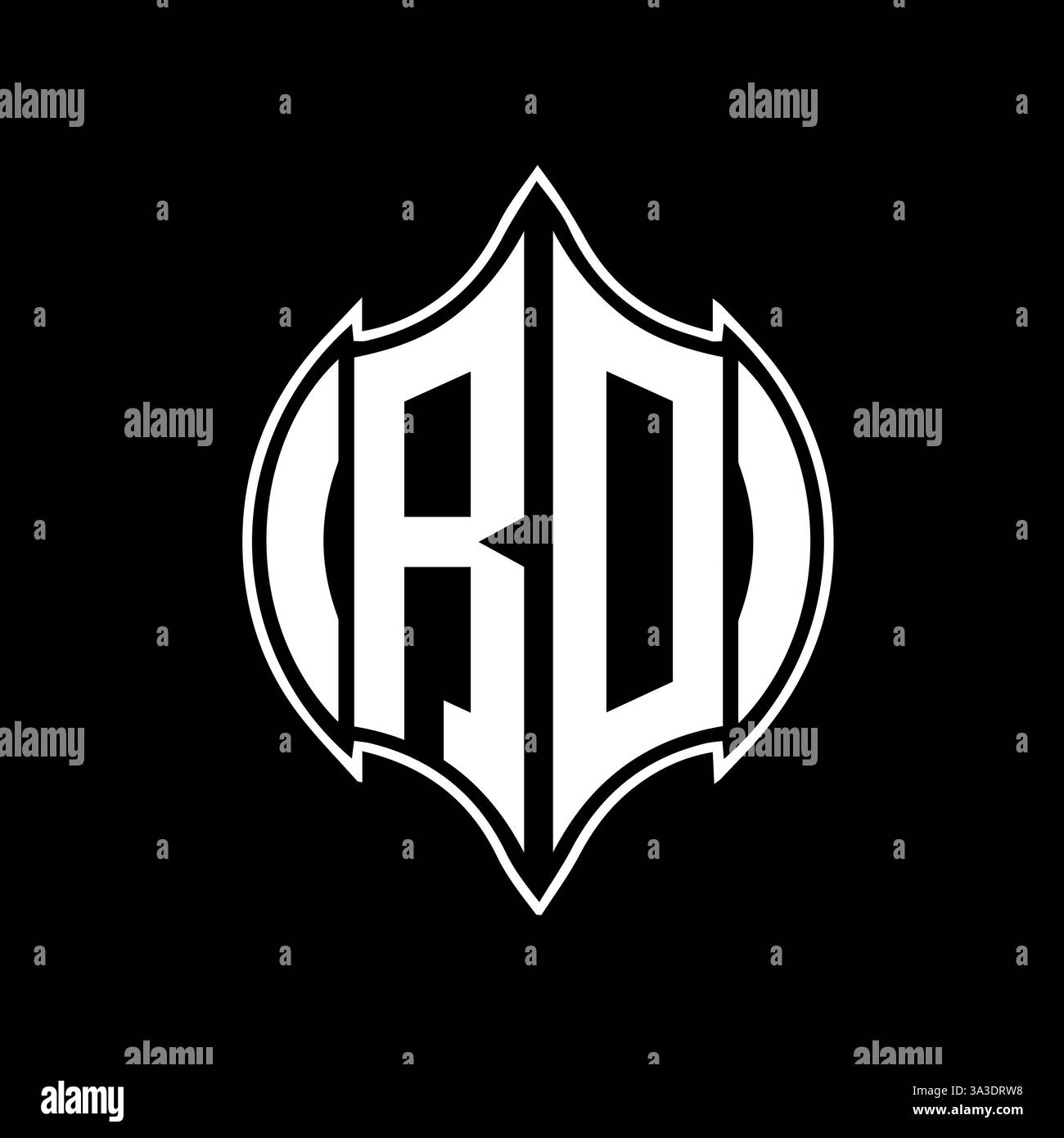 RO Unique modern flat abstract geometric initials vector letter logo design.RO monogram logo. Stock Vector