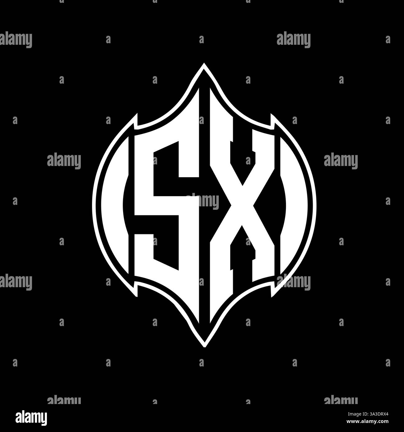 SX Unique modern flat abstract geometric initials vector letter logo design. SX monogram logo. Stock Vector