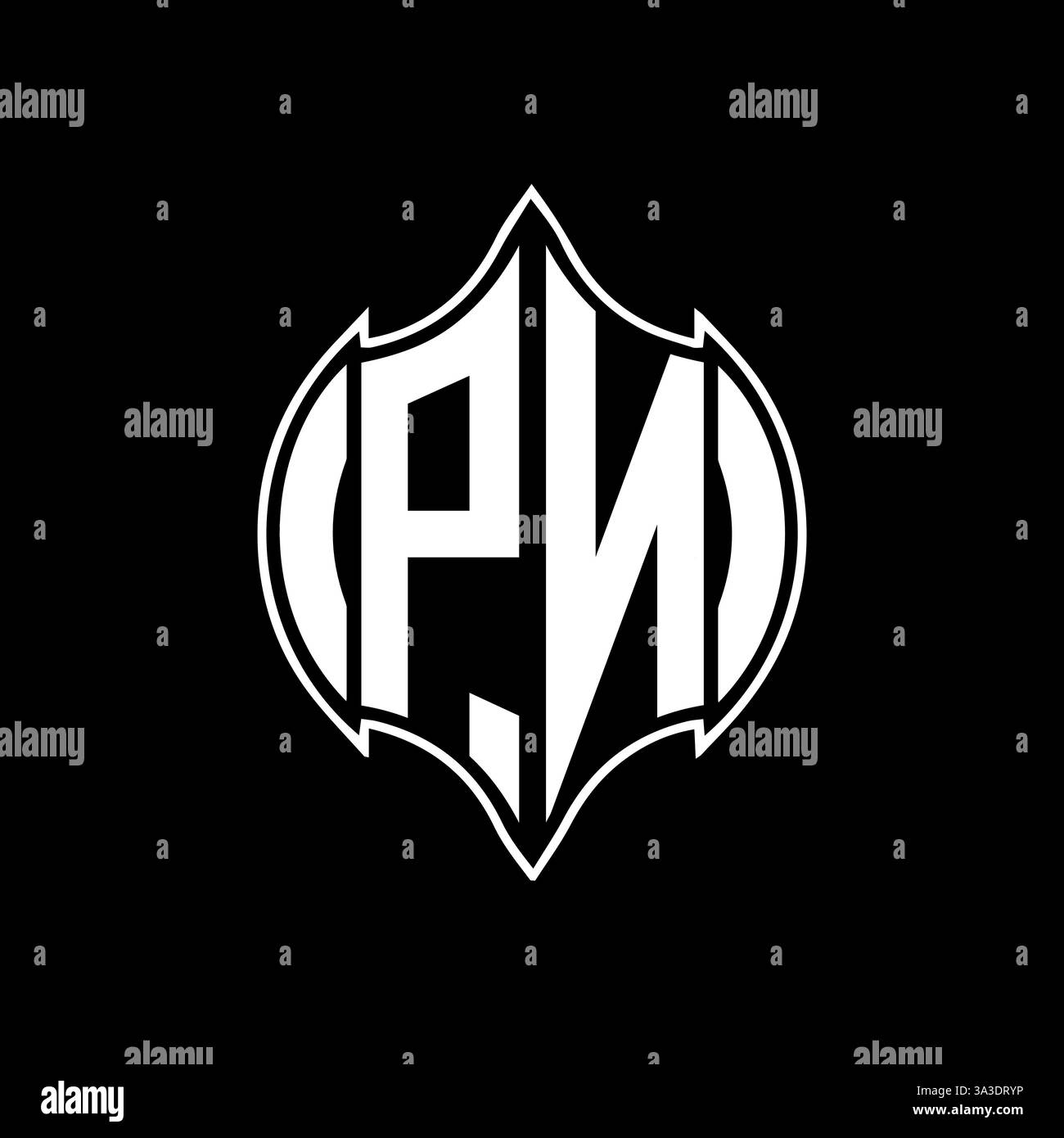PN Unique modern flat abstract geometric initials vector letter logo design. PN monogram logo. Stock Vector