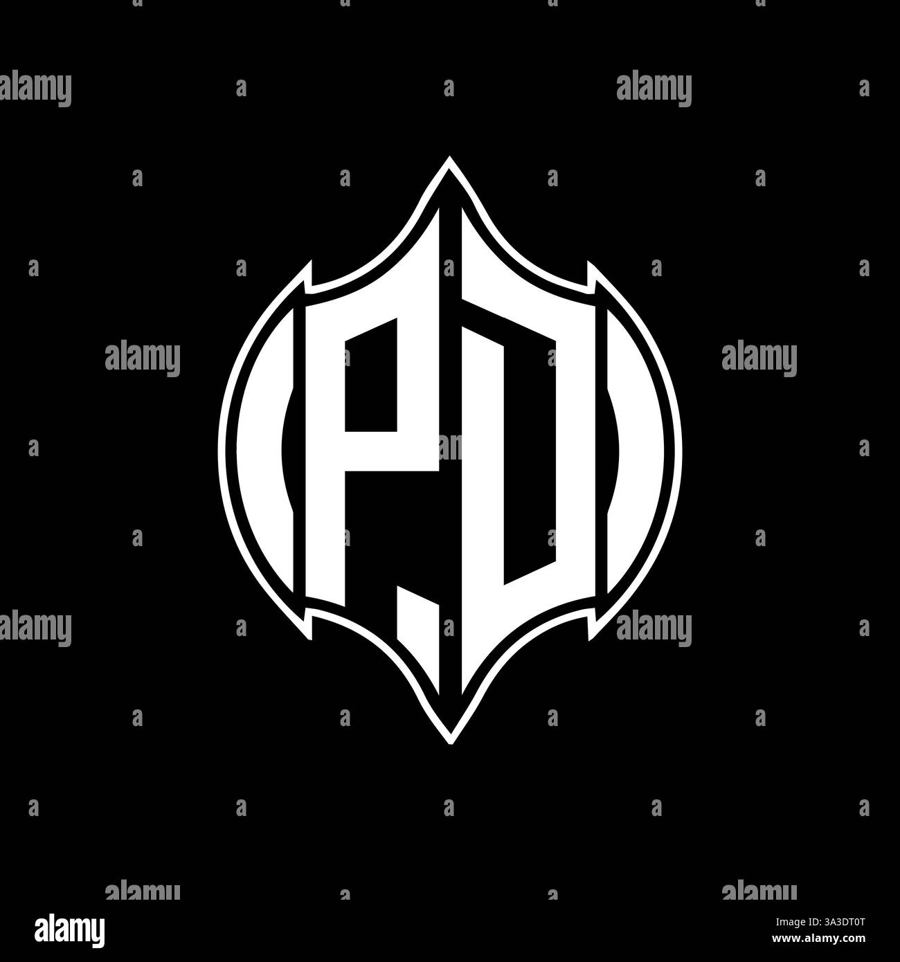PD Unique modern flat abstract geometric initials vector letter logo design. PD monogram logo. Stock Vector