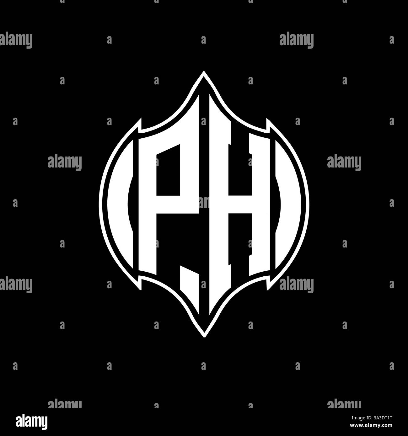 PH Unique modern flat abstract geometric initials vector letter logo design. PH monogram logo. Stock Vector