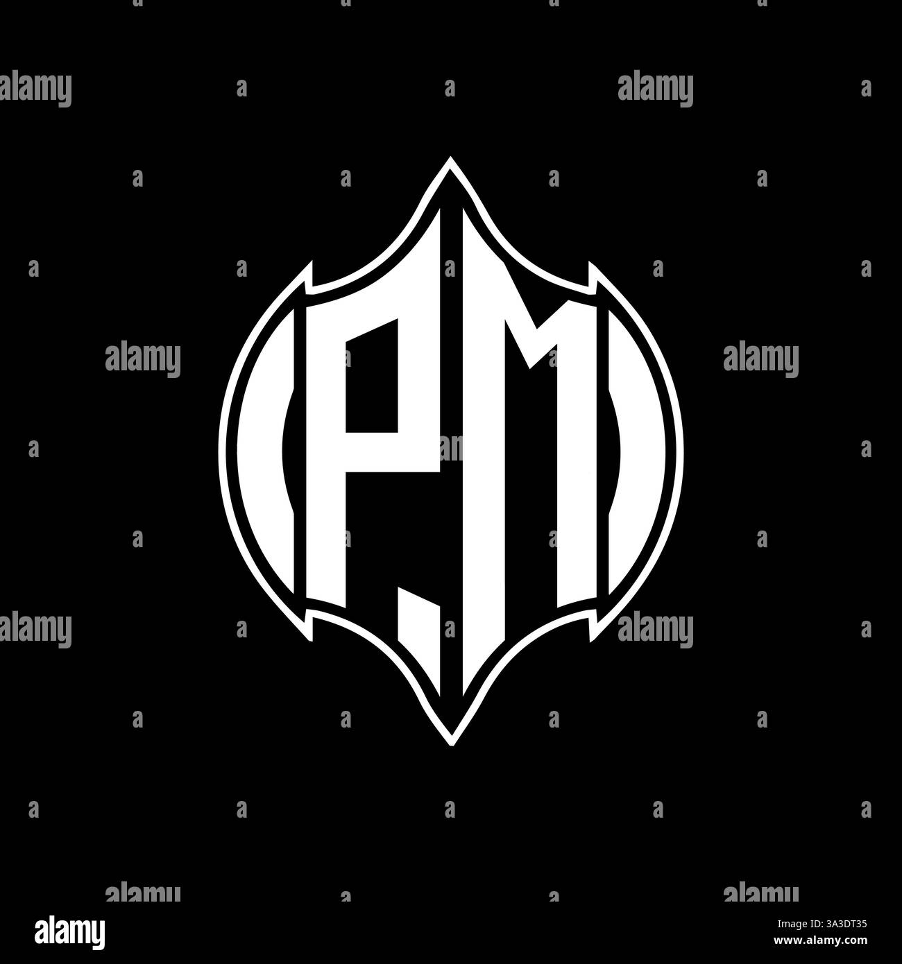 PM Unique modern flat abstract geometric initials vector letter logo design. PM monogram logo. Stock Vector