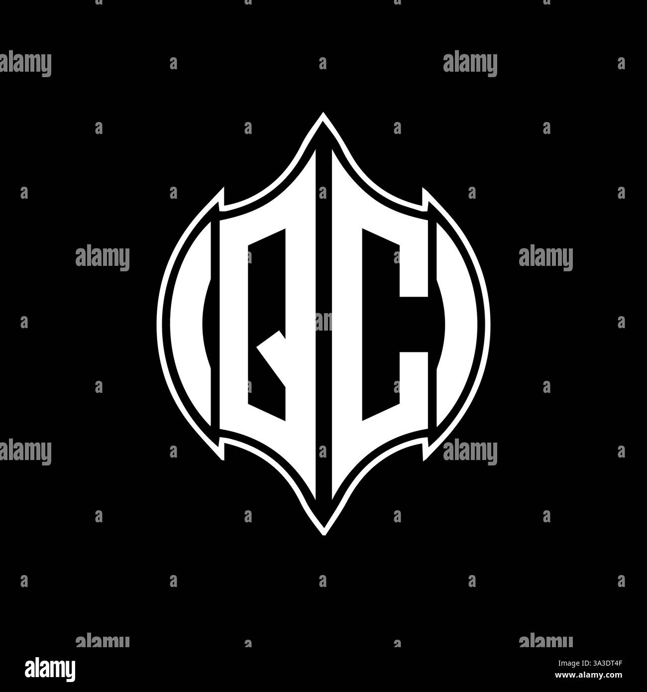 QC Unique modern flat abstract geometric initials vector letter logo design. QC monogram logo. Stock Vector