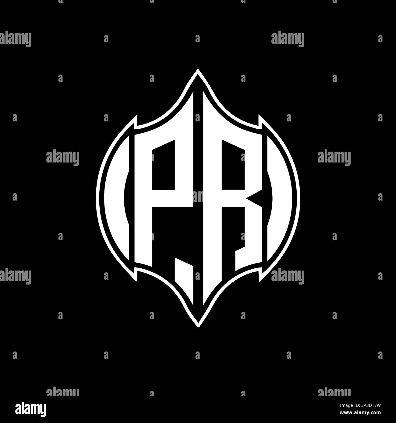 PR Unique modern flat abstract geometric initials vector letter logo design. PR monogram logo. Stock Vector