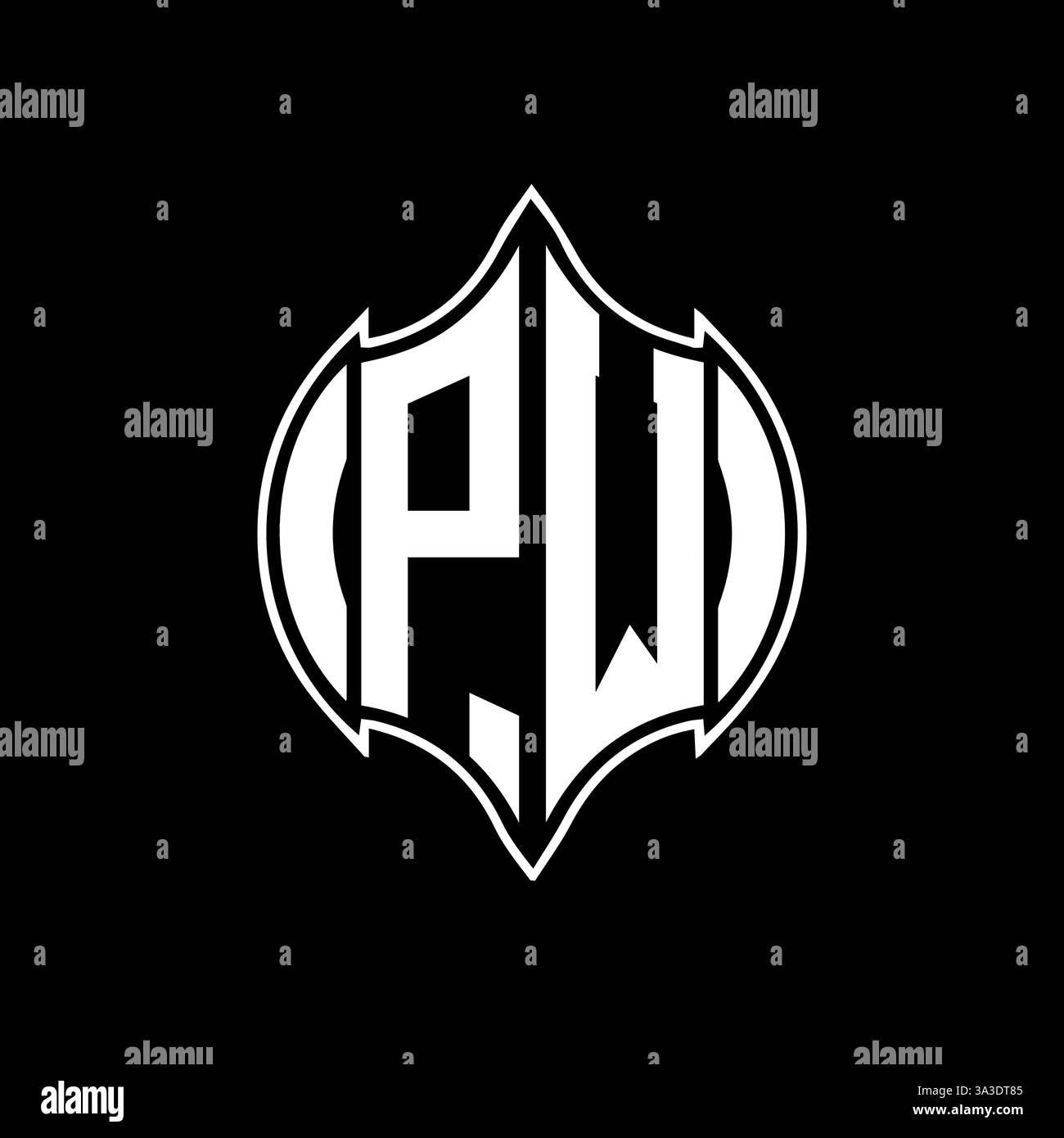 PW Unique modern flat abstract geometric initials vector letter logo design. PW monogram logo. Stock Vector